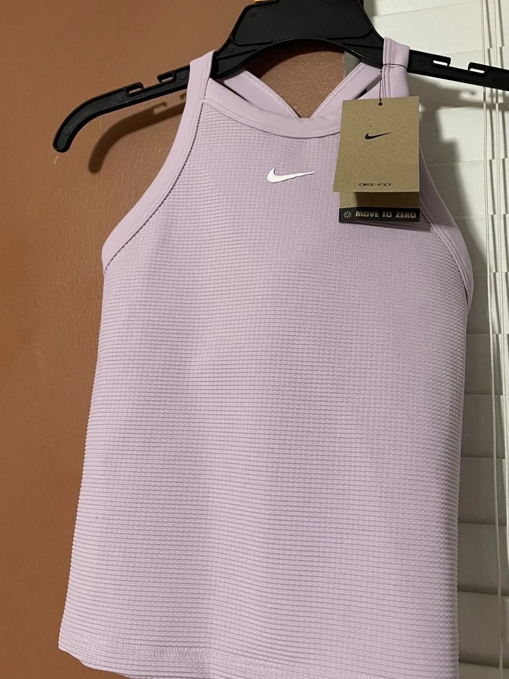 Nike Lavender High-Neck Athletic Tank Top
